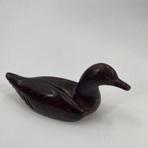 Hand Carved wooden duck statue